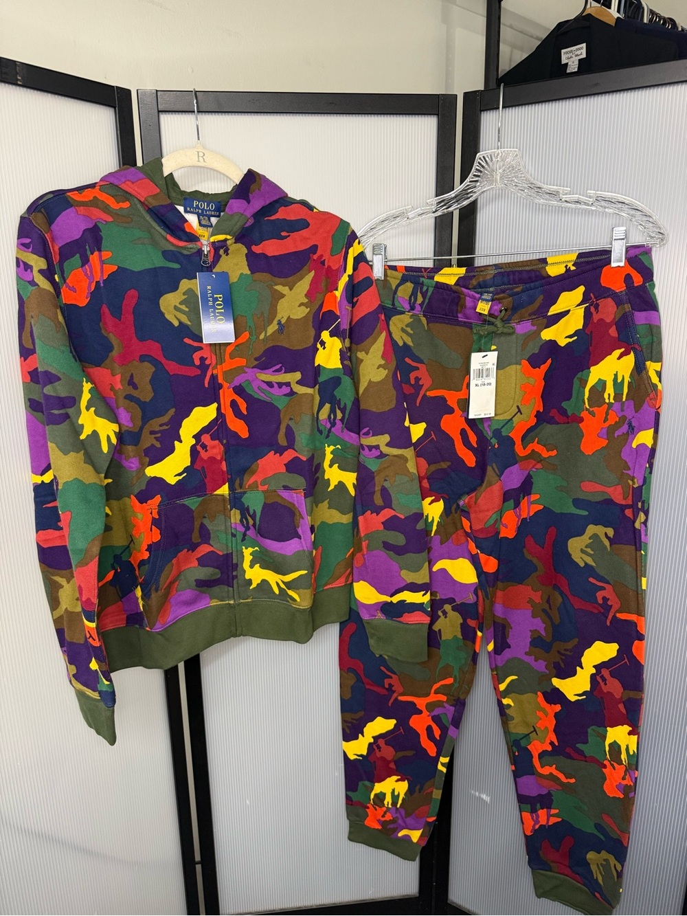 Ralph Lauren Multicolor Camo Hoodie & Joggers Set